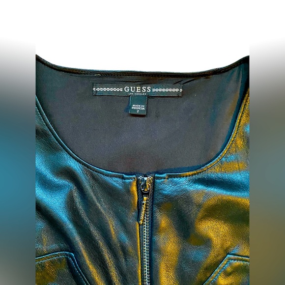 GUESS FAUX LEATHER JUMPSUIT - Picture 2 of 4